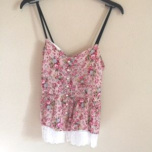 Floral Laced Cami Top