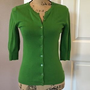 Green cardigan