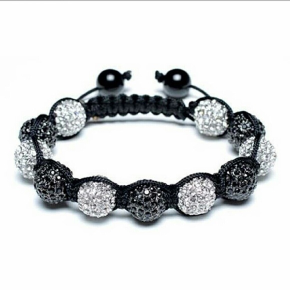 Black & White Swarovski Crystal Bracelet.