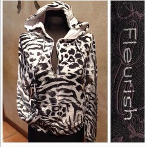 Mixed Animal Print Hoodie - So Cute!!