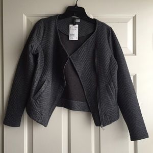 Grey Moto Side-zip Sweatshirt from H&M