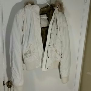 Warm off white abercrombie jacket