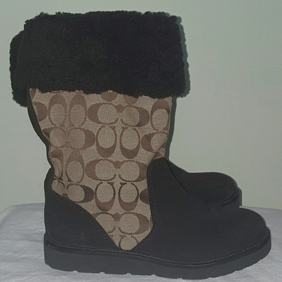 COACH SLIP ON BOOTS NWOT