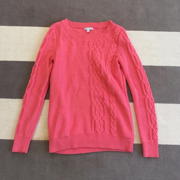 Gap pink chunky cable knit sweater - Sz Small