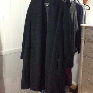 Black long coat with lapels