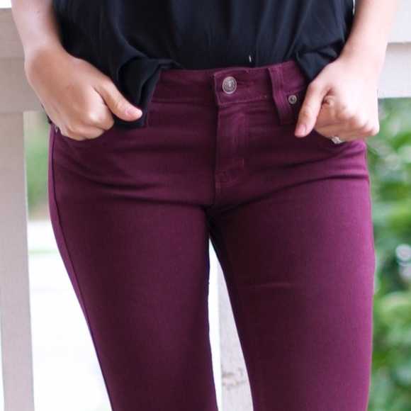Burgundy Jeans **LAST ONES! - Picture 2 of 5