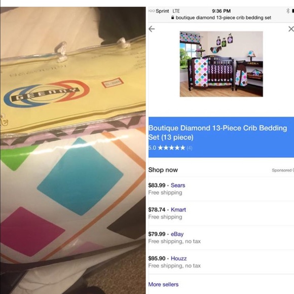 13pc Diamond Crib Set - Picture 1 of 1