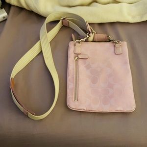Pink Coach crossbody bag