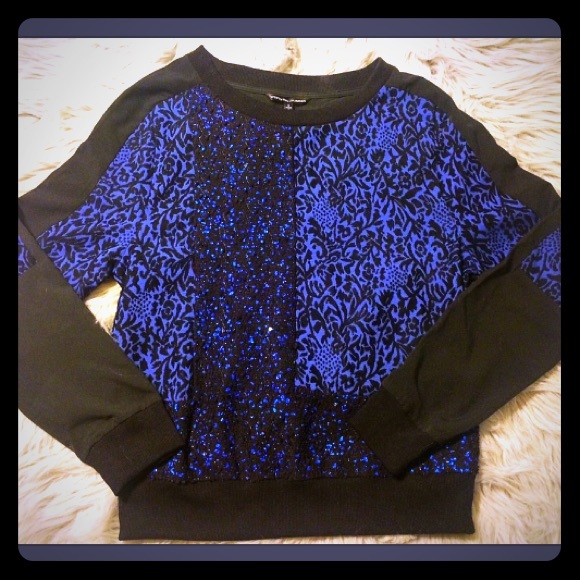 W118 by Walter Baker Black & Blue Pullover