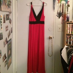 Black and Red Long Dress