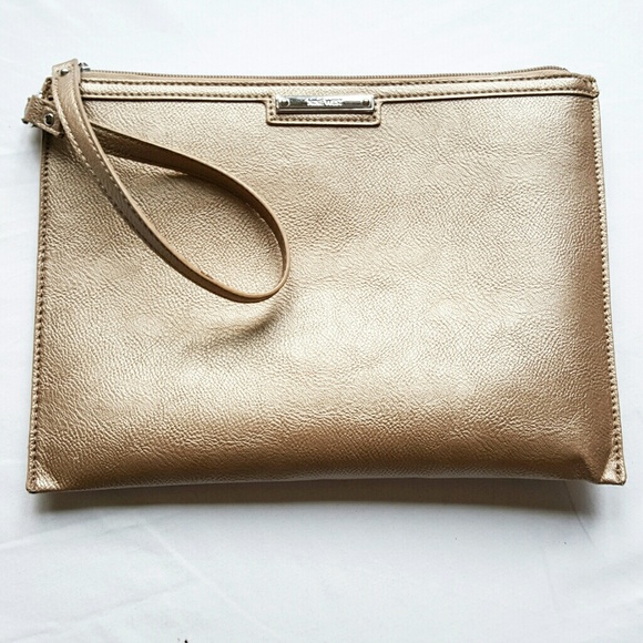 Nine West Handbags - Nine West Gold-Tone Wristlet