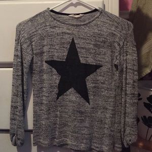 Black and gray sweater