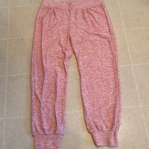 DESIGNER marled knit pink joggers