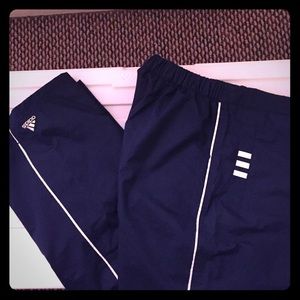 Lightly lined Adidas wind/jogger pants