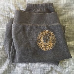 PINK gray sweatpants