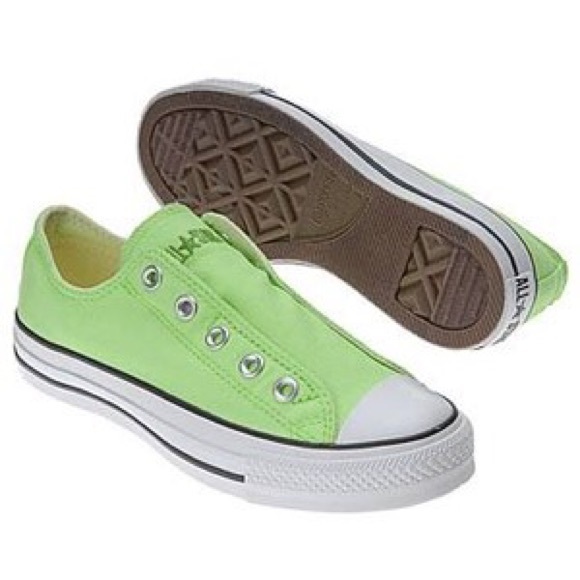 lime green slip on shoes