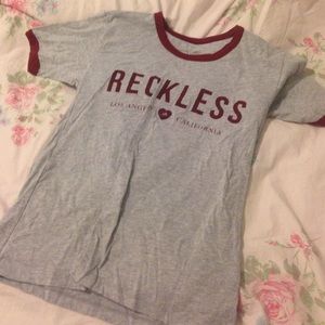 Gray young and reckless tee