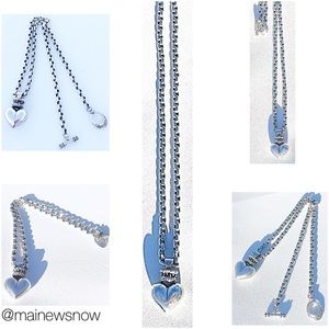 King Baby: Sterling Silver Chain Necklace W/Heart