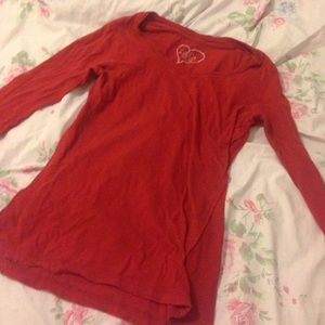 Long sleeve red rue21 shirt