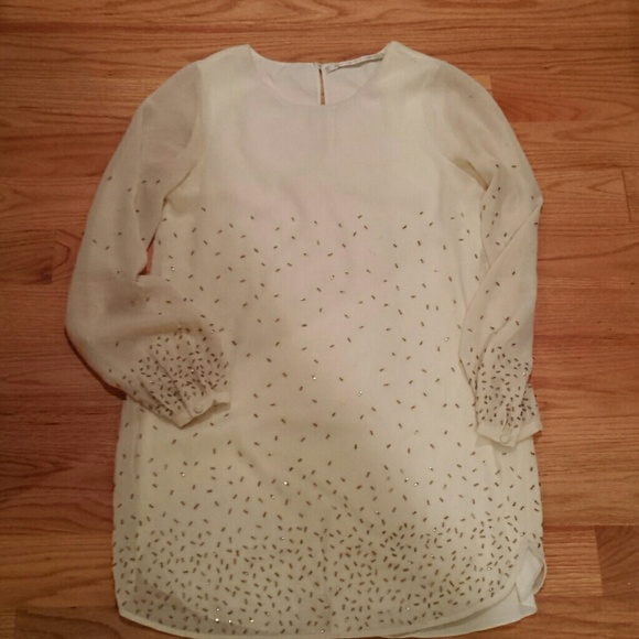 REDUCED Beaded Dress or Tunic with sheer sleeves