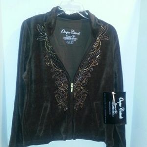 🆕Onque Casuals Brown Velour Casual Jacket