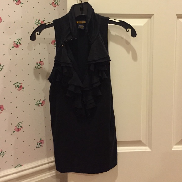 Ralph Lauren Rugby Ruffle Sleeveless Top