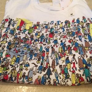 BRAND NEW NEVER WORN where's Wally tee