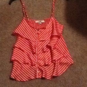 Red striped blouse