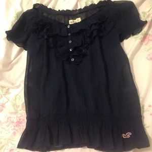 Navy hollister blouse