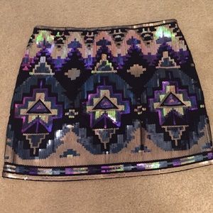 Sequin mini skirt
