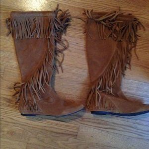 Sam Edelman suede fringe boots