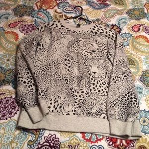 Forever 21 leopard sweatshirt size small