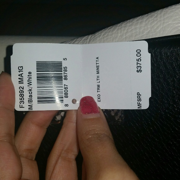 SOLD--Coach Exotic Trim Leather Minetta - Picture 3 of 3