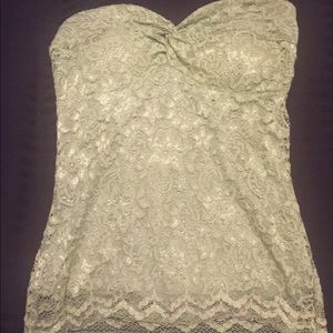 Green lace top