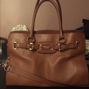 Michael Kors Hamilton leather medium satchel
