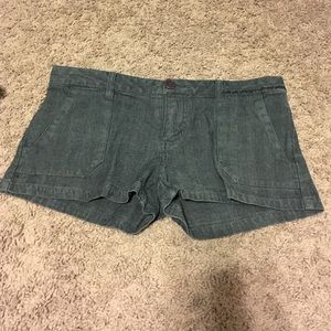 Pattern denim shorts