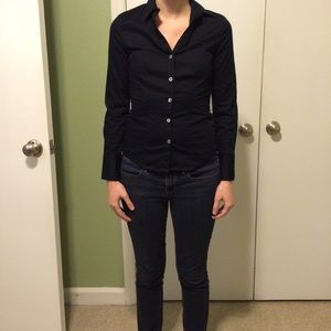 ❄️Banana Republic black button down