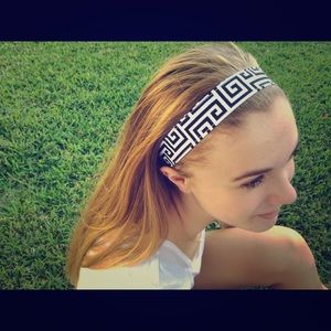 Black Greek Keys Headband