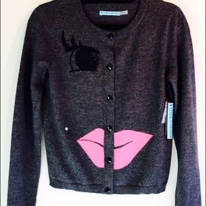 REDUCED Alice + Olivia Lips Wink Cardigan