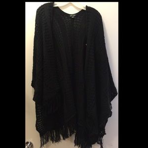 Cute black poncho