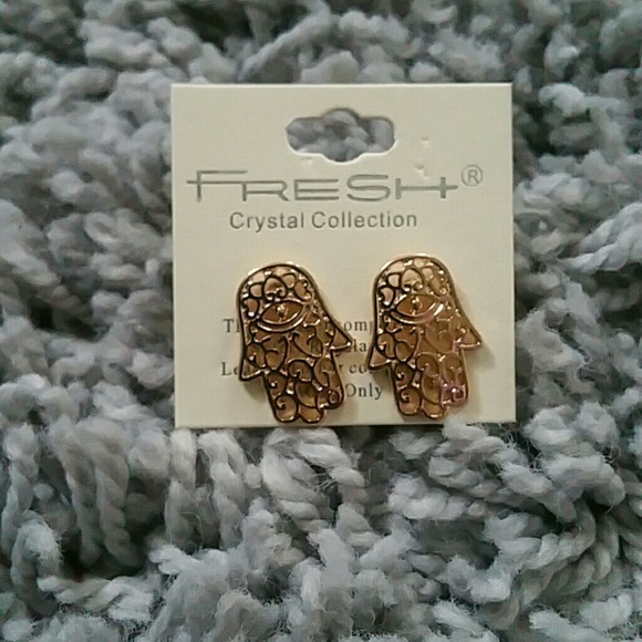 Gold Plated Evil Eye Earrings