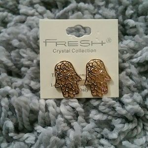 Gold Plated Evil Eye Earrings