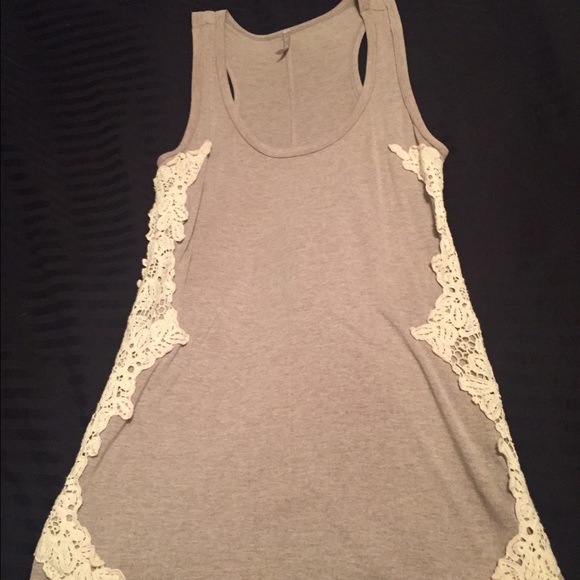 Crochet accent tank top