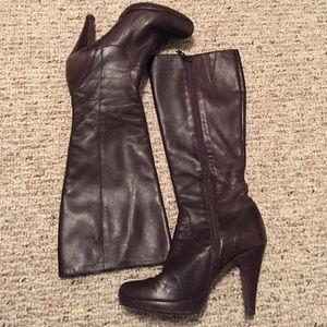 Banana Republic brown knee high leather boot