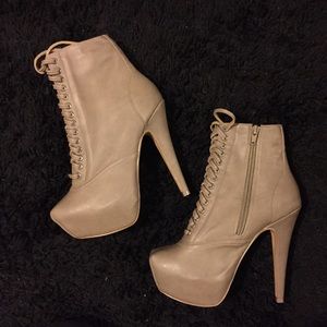 Nude booties in size 5.5