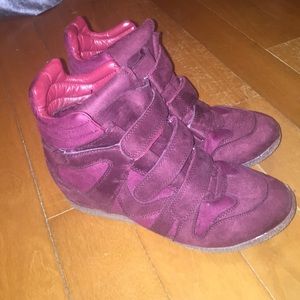 Plum Sneaker Wedges