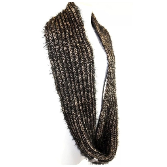 Soft Black & Gold Infinity Scarf - Picture 2 of 4