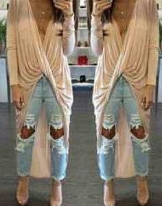 Sexy plunging neck top