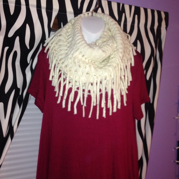 Cream infinity scarf