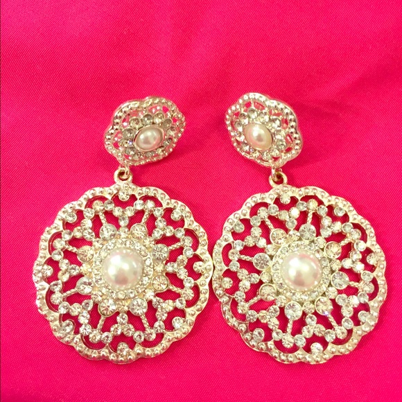 Crystal studded earrings from Claire's.
